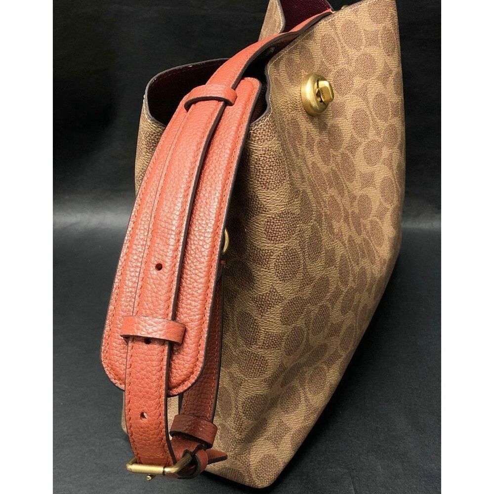 Coach Willow coated canvas signature pattern shoulder bag - Picture 6 of 11